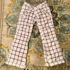 Betty Rides women’s plaid striped snowboard pants